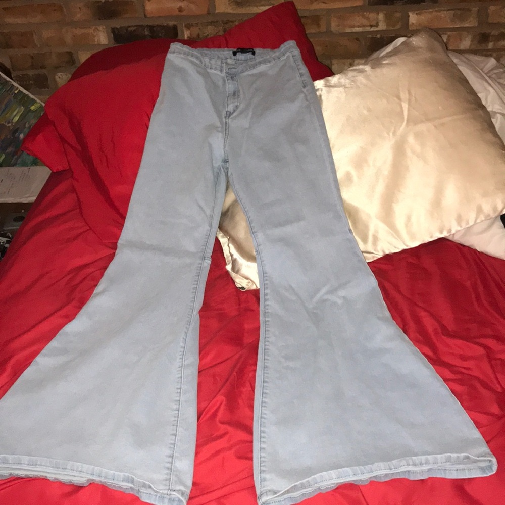 Light denim bell bottoms